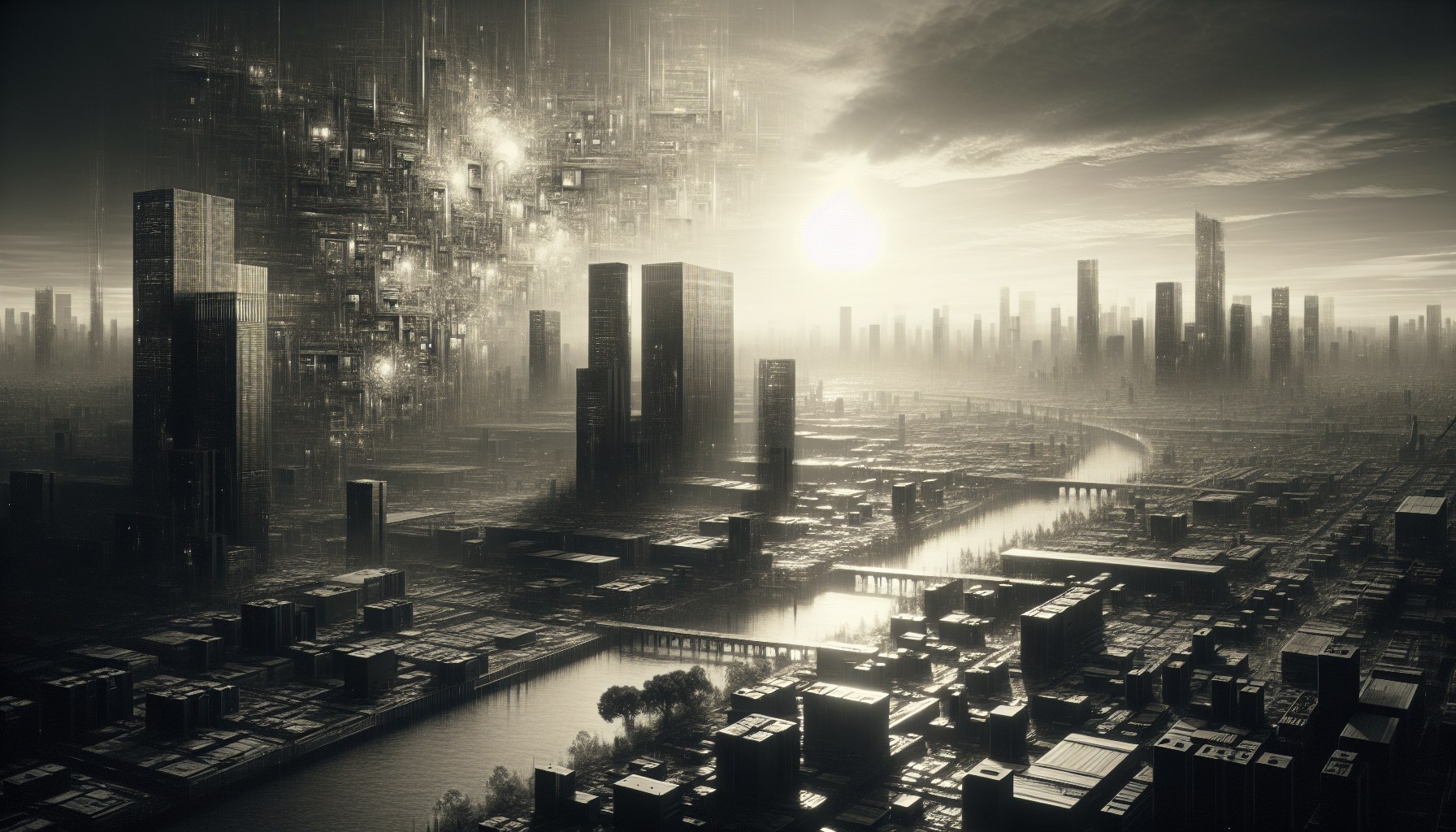 Generate a wide 16:9 architectural or landscape composition that has the angelic aesthetic of a large-format film. The s