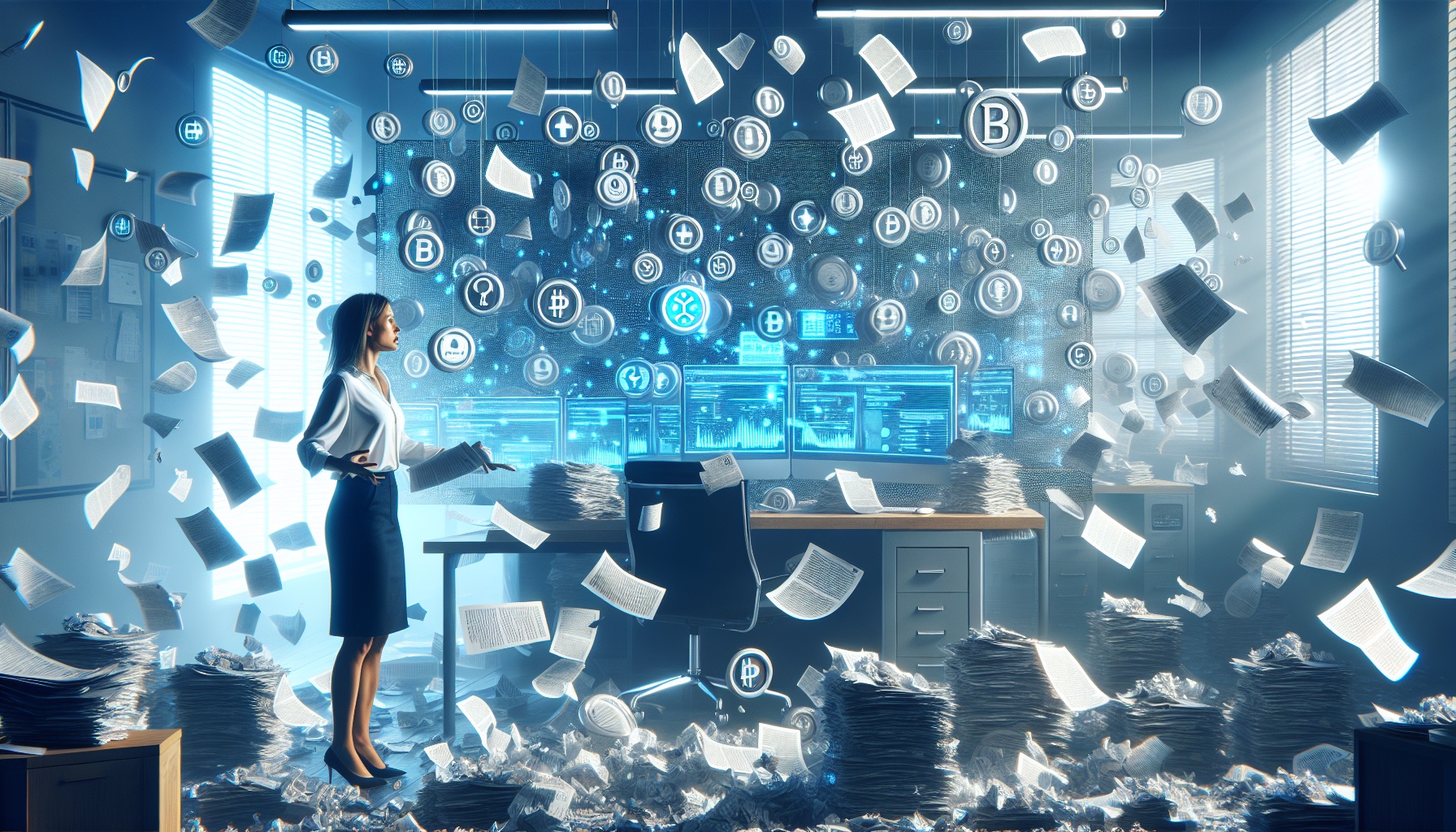 Illustrate an image in a photorealistic editorial news photography style and a wide 16:9 composition. The scene sets in 