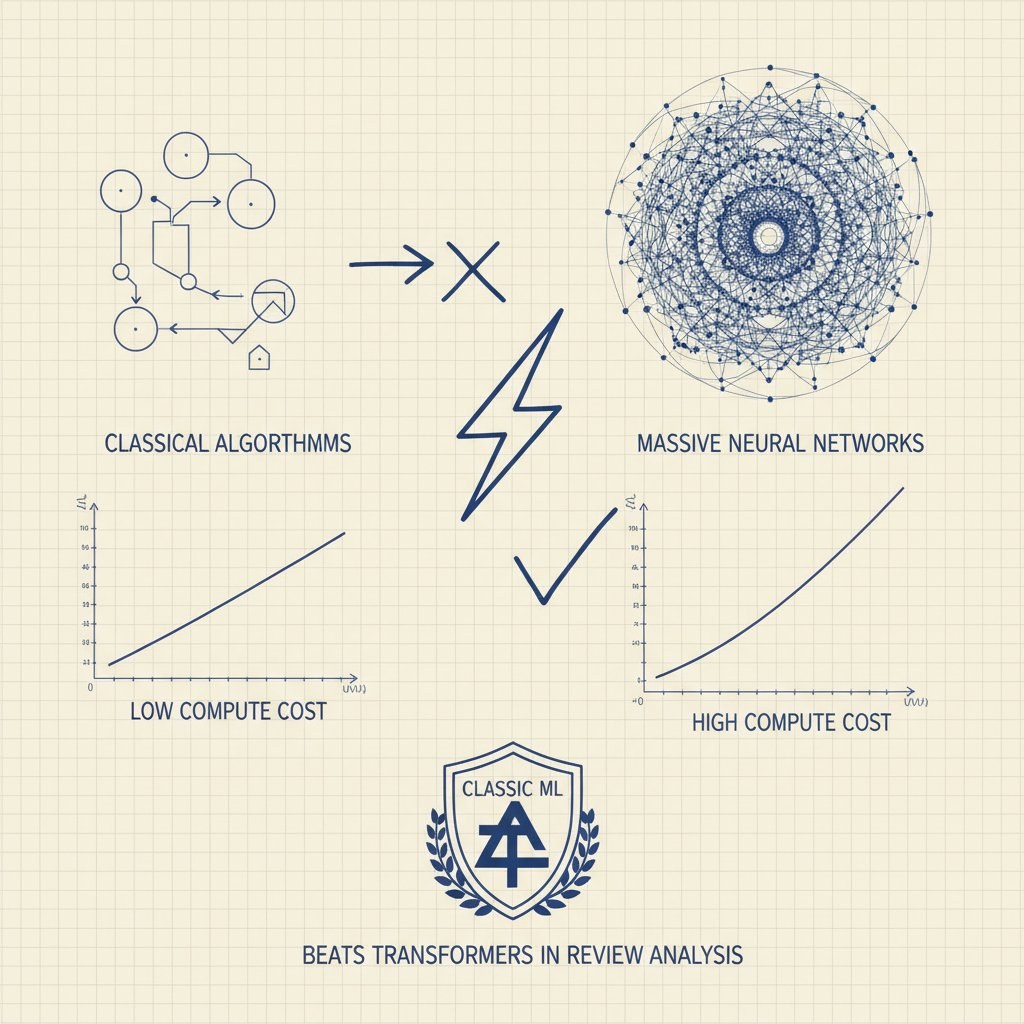 Sentiment analysis: Classic ML outperforms transformers on real data