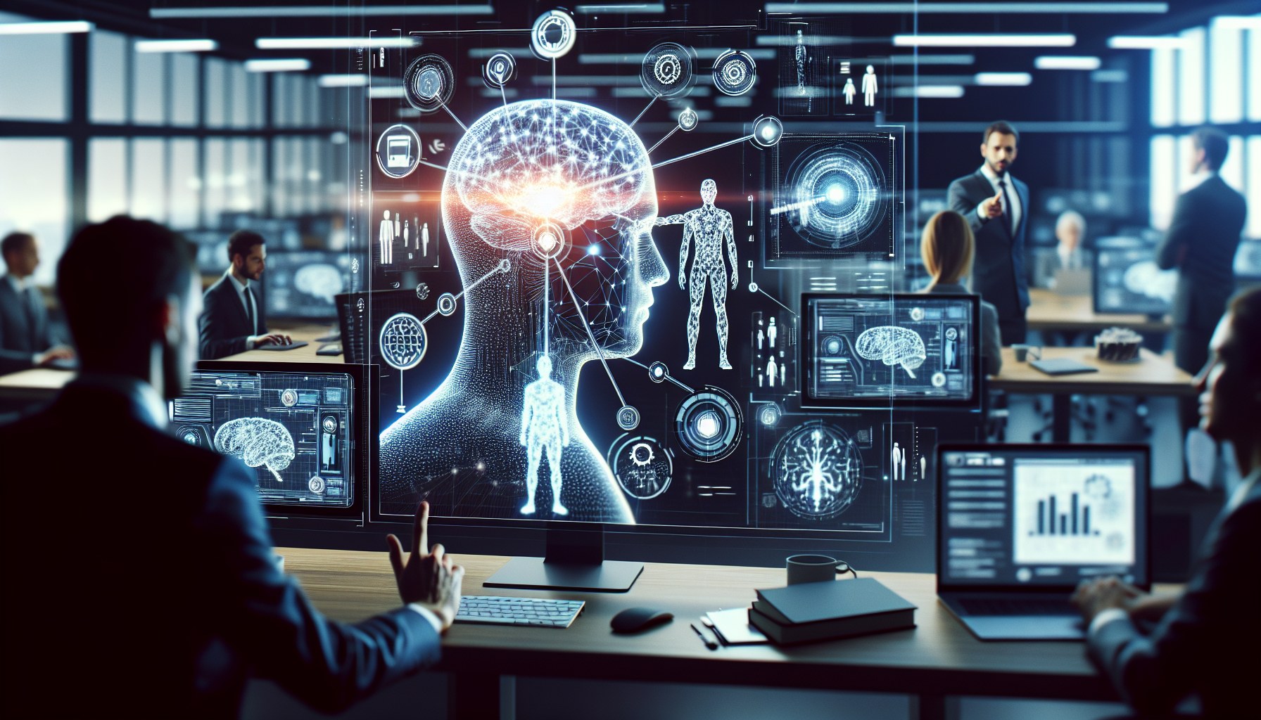 Create an image that portrays a minimalist, technologically advanced design with a focus on integration and scalability.